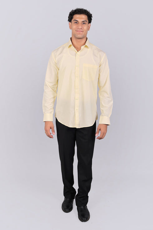 Veshbhoshaa Bluebird Light Mango Men'S Office Shirt